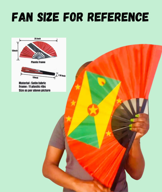 Dominica Flag Fan