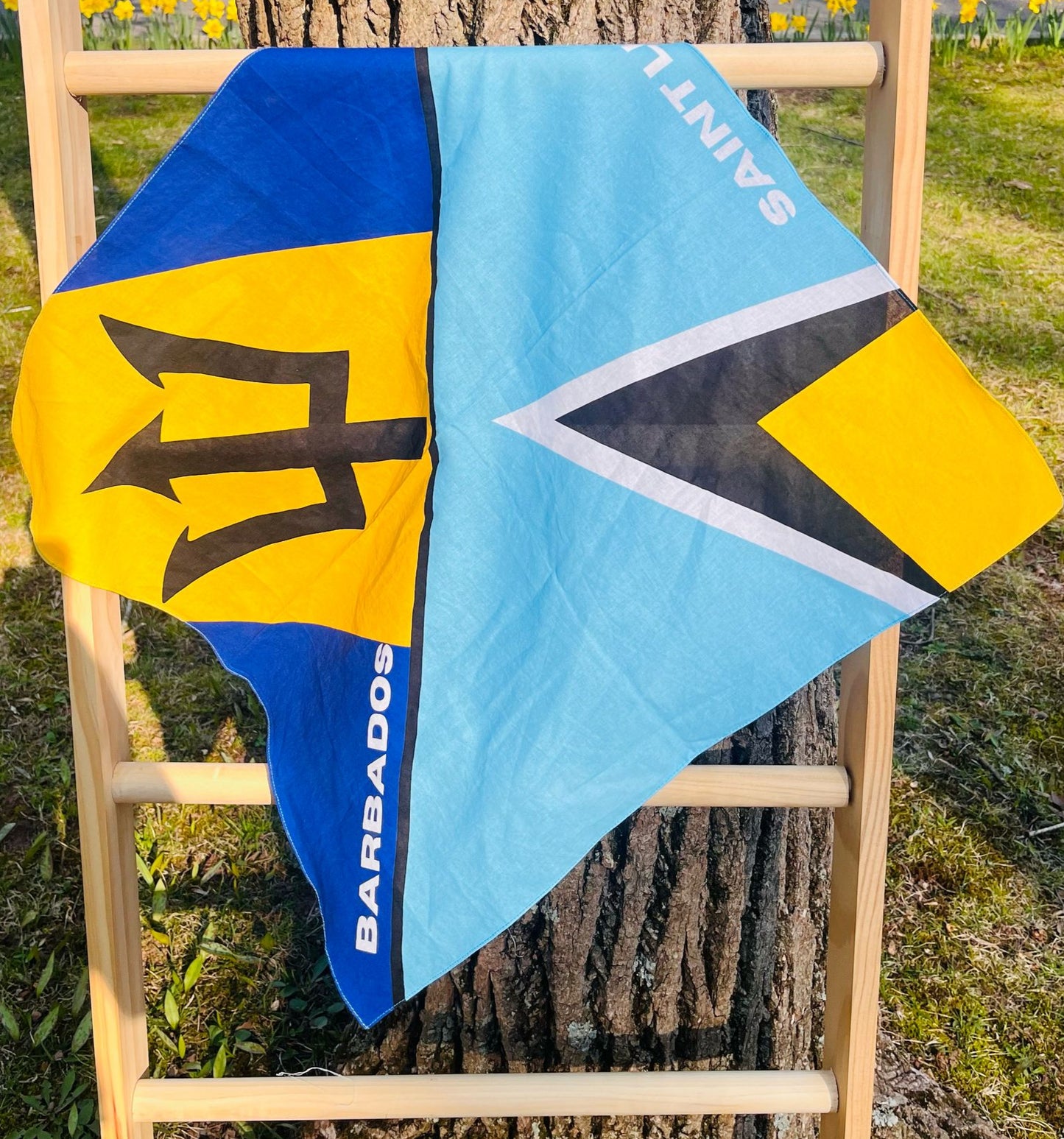 Bajan & St.Lucian Mixed Flag Bandana