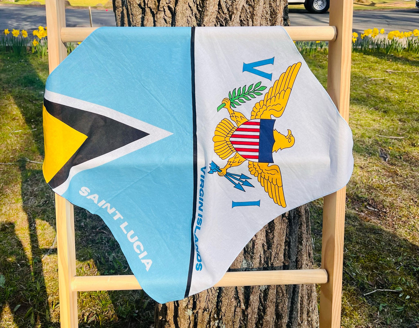 V.I & St.Lucian Mixed Flag Bandana