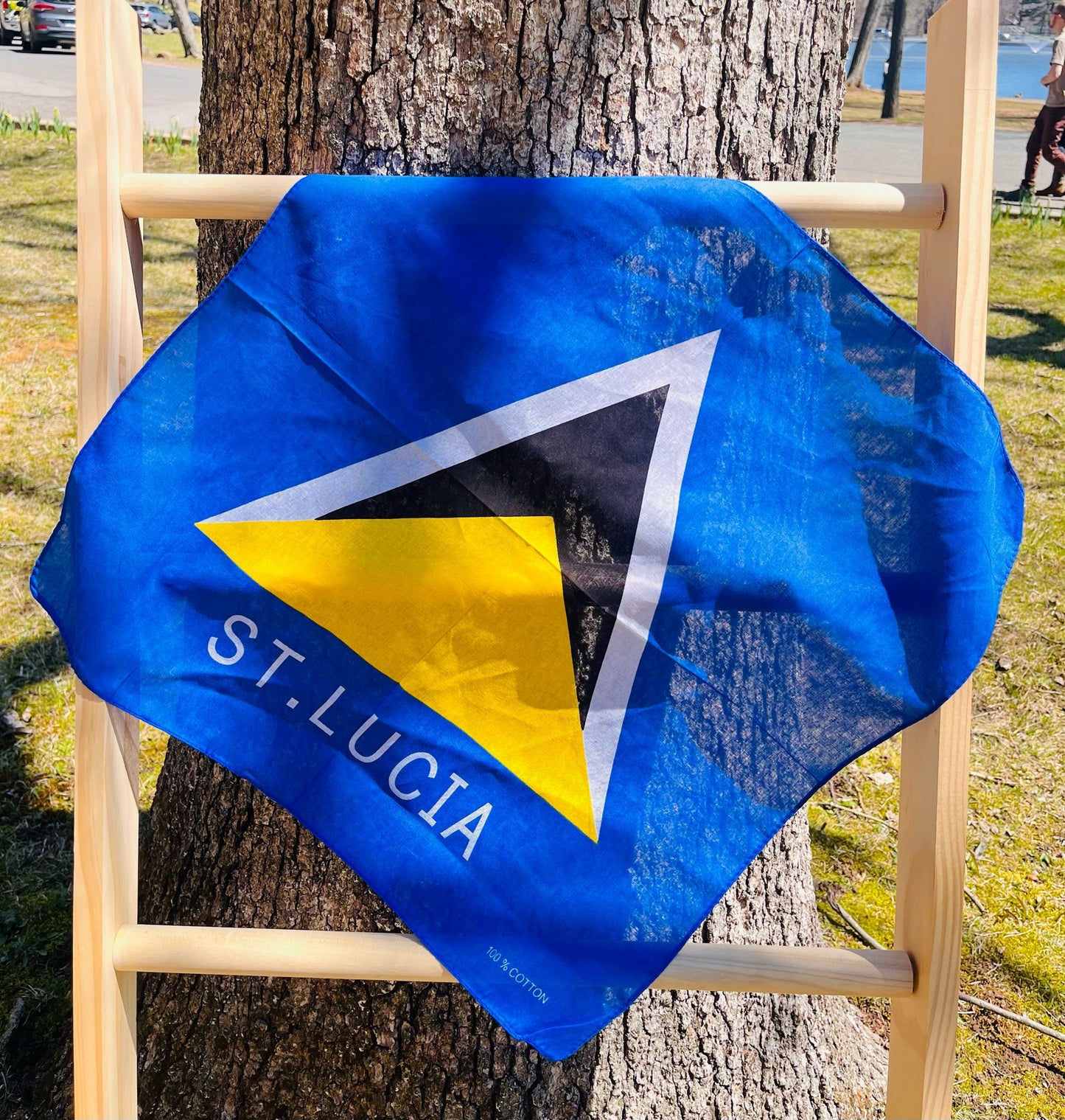 St.Lucia Flag Bandana (Dark Blue)