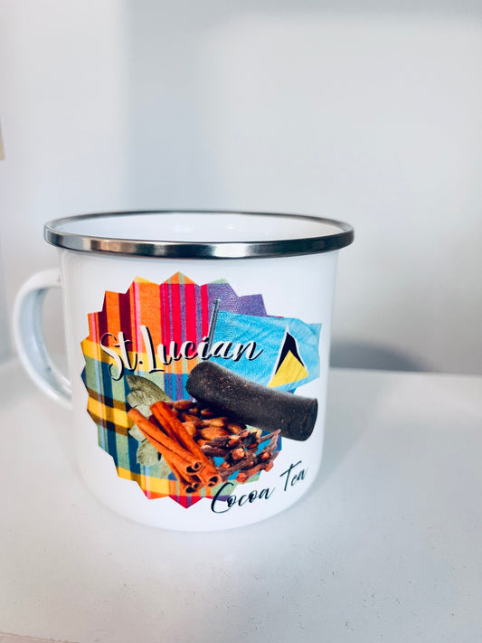 Enamel Cocoa Tea mugs 12oz