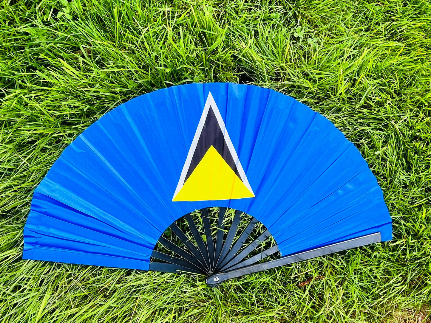 St.Lucia Flag Fan (Dark Blue)