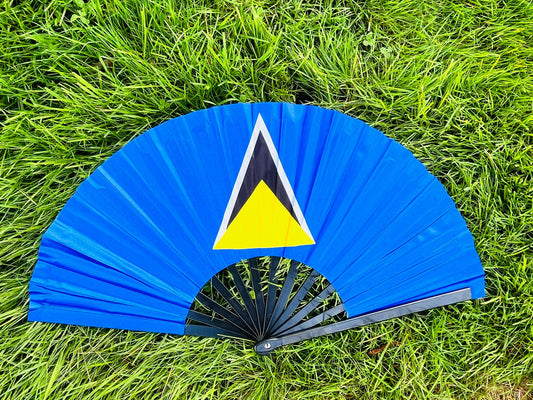 St.Lucia Flag Fan (Dark Blue)