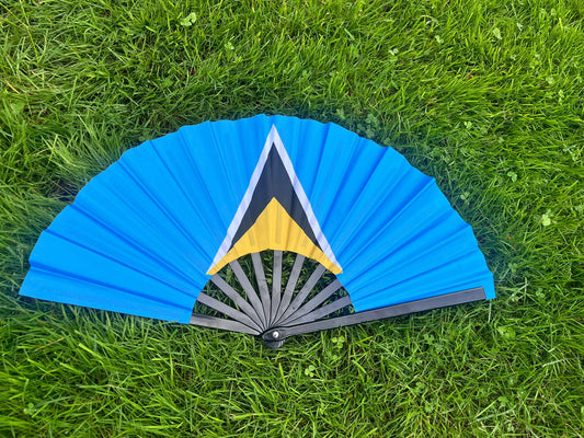 St.Lucia Flag Fan (Light Blue)