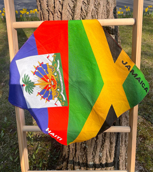 Haitian & Jamaican  Mixed Flag Bandana