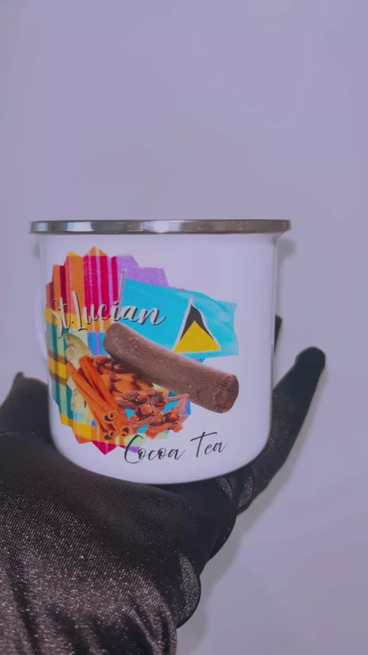 Enamel Cocoa Tea mugs 12oz